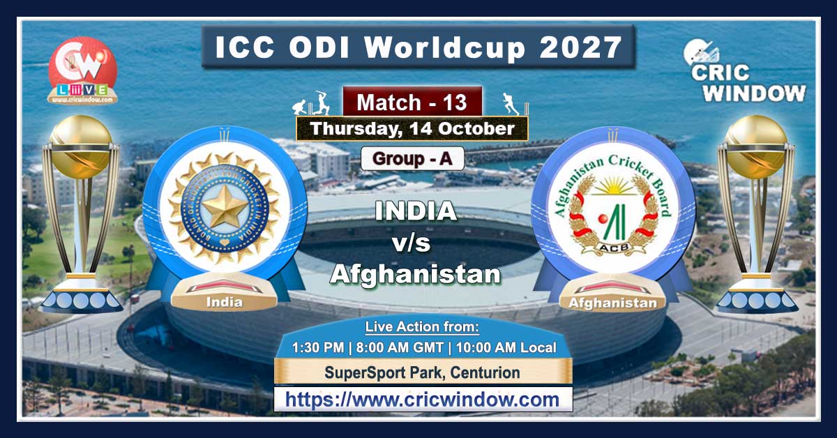 Match 13 : India vs Afghanistan live