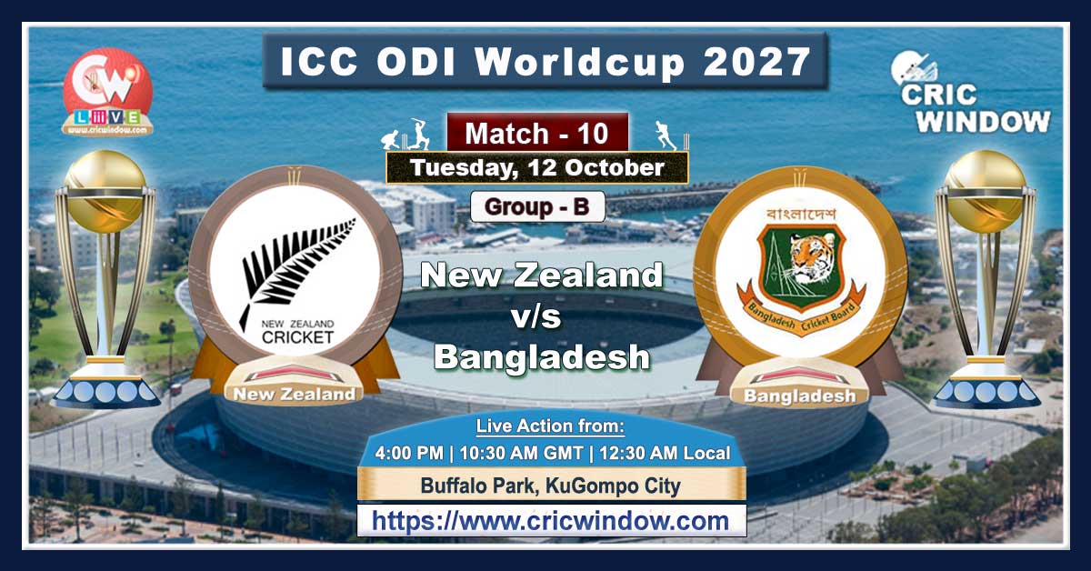 Match 10 : New Zealand vs Bangladesh live