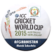 ICC World Cup Afghanistan Schedule 2015