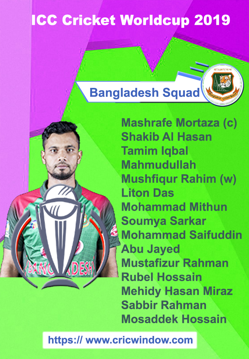 Bangladesh worldcup squad
