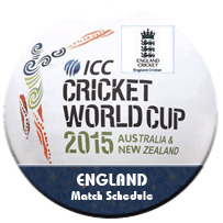 England Schedule ICC Worldcup 2015