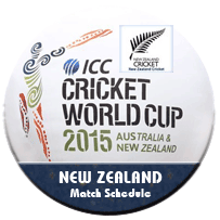 New Zealand Schedule ICC Worldcup 2015