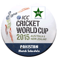 ICC World Cup Pakistan Schedule 2015
