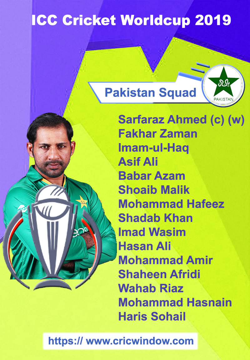 Pakistan worldcup squad