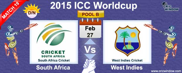South Africa vs West Indies Match-19