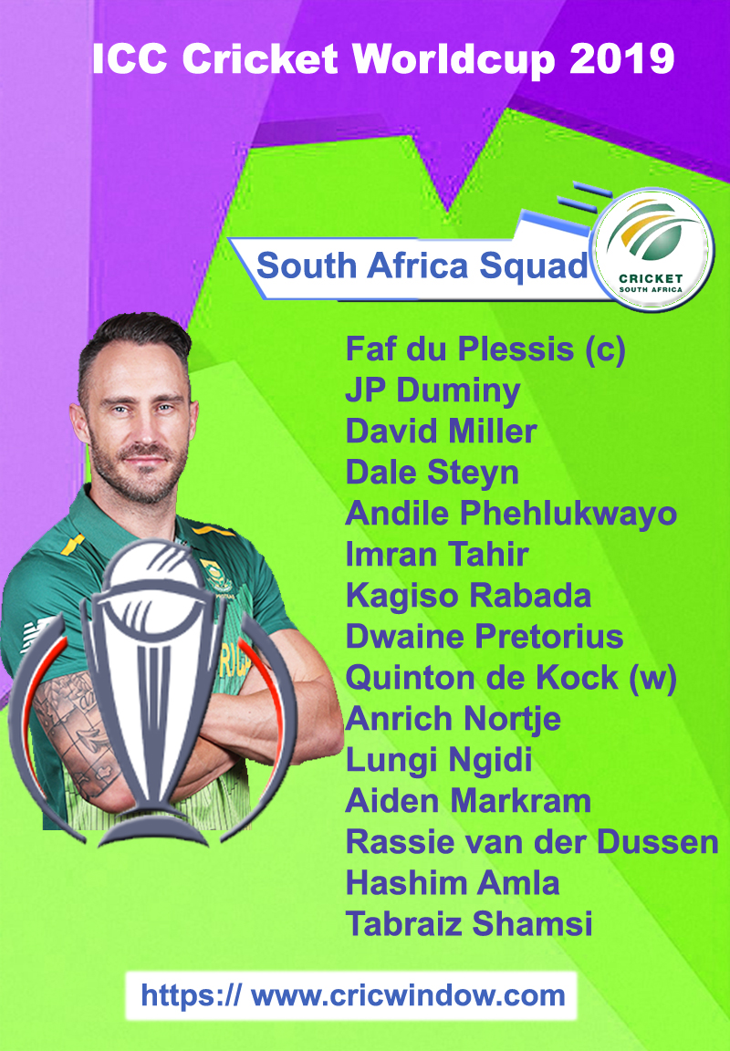 South Africa worldcup squad