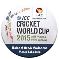 UAE Schedule ICC Worldcup 2015